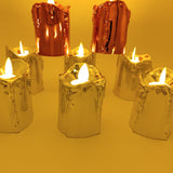 Maxbell Maxbell Electric LED Flamelss Candle Simulated Flickering Home Party Decor Gold