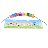 Maxbell Maxbell Wooden Caterpillar Building Blocks Lacing Game Toy for    Early Math Educational Toy Set