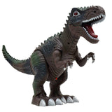Maxbell Kid Electric Dinosaur Toy Walking Tyrannosaurus with Light Sound Brown Green