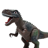 Maxbell Kid Electric Dinosaur Toy Walking Tyrannosaurus with Light Sound Brown Green