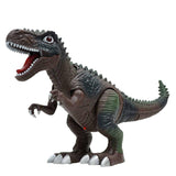 Maxbell Kid Electric Dinosaur Toy Walking Tyrannosaurus with Light Sound Brown Green