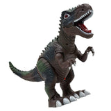 Maxbell Kid Electric Dinosaur Toy Walking Tyrannosaurus with Light Sound Brown Green
