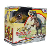 Maxbell Kid Electric Dinosaur Toy Walking Tyrannosaurus with Light Sound Brown Green