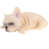 2 x Animal Model Figure Figurine Decor Sleeping French   Brown & White
