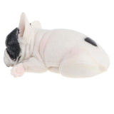 2 x Animal Model Figure Figurine Decor Sleeping French   Brown & White