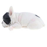 2 x Animal Model Figure Figurine Decor Sleeping French   Brown & White