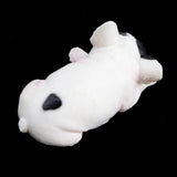 2 x Animal Model Figure Figurine Decor Sleeping French   Brown & White