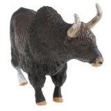 Maxbell Plastic Bos grunniens Wild Animal Model Figurine Kids Toy Home Decor - Black