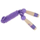 Maxbell Adjustable Skipping Jump Rope Wooden Handle Rope Fitness Equipment - Purple