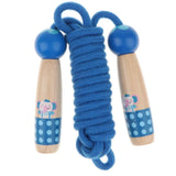 Maxbell Adjustable Skipping Jump Rope Wooden Handle Rope Fitness Equipment - Blue