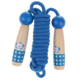 Maxbell Adjustable Skipping Jump Rope Wooden Handle Rope Fitness Equipment - Blue