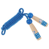 Maxbell Adjustable Skipping Jump Rope Wooden Handle Rope Fitness Equipment - Blue