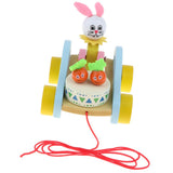 Maxbell Cute Rabbit Wooden Pull ALong Walking Toy Development Toys for Baby Toddler