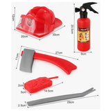 Maxbell Children Fire Chief Role Play Costume Halloween Cosplay Helmet Set 5 Pieces