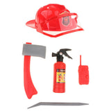 Maxbell Children Fire Chief Role Play Costume Halloween Cosplay Helmet Set 5 Pieces