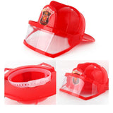 Maxbell Children Fireman Helmet Firefighter Hat Fancy Dress Accessories Kids Halloween Party Role Play Toy - Aladdin Shoppers