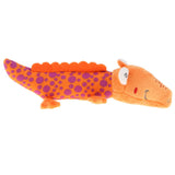 Maxbell Cute Infant Plush Soft Crocodile Handbell Rattle Toy Development Orange Spot