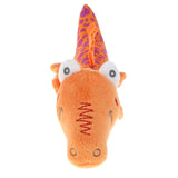 Maxbell Cute Infant Plush Soft Crocodile Handbell Rattle Toy Development Orange Spot