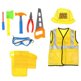 Maxbell Construction Worker Costume Role Play Kit Set - Children Kids Boys Dress Up Educational Toy w/ Repair Tool Kit - Aladdin Shoppers