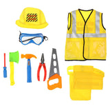 Maxbell Construction Worker Costume Role Play Kit Set - Children Kids Boys Dress Up Educational Toy w/ Repair Tool Kit - Aladdin Shoppers