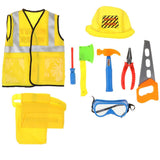 Maxbell Construction Worker Costume Role Play Kit Set - Children Kids Boys Dress Up Educational Toy w/ Repair Tool Kit - Aladdin Shoppers