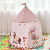 Maxbell 116x11x123cm Foldable Pop Up India Teepee Castle Tent Ball Pit Play Indoor & Outdoor Playhouse Toy –Horse - Aladdin Shoppers