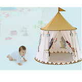 Maxbell 116x11x123cm Foldable Pop Up India Teepee Castle Tent Ball Pit Play Indoor & Outdoor Playhouse Toy –Lion - Aladdin Shoppers