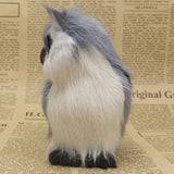 Maxbell Realistic Squatting Faux Fur Owl Animal Model Figures Home Decoration Grey