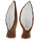 Maxbell 1 Pair Realistic Faux Fur Deer Ear Animal Model Figures Home Decor –Brown - Aladdin Shoppers
