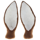 Maxbell 1 Pair Realistic Faux Fur Deer Ear Animal Model Figures Home Decor –Brown - Aladdin Shoppers