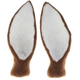 Maxbell 1 Pair Realistic Faux Fur Deer Ear Animal Model Figures Home Decor –Brown - Aladdin Shoppers