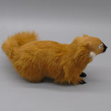 Maxbell Realistic Faux Fur Weasel Animal Model Figures DIY Home Decoration