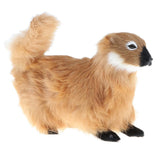 Maxbell Realistic Faux Fur Weasel Animal Model Figures DIY Home Decoration