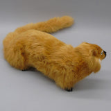 Maxbell Realistic Faux Fur Weasel Animal Model Figures DIY Home Decoration