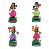 Maxbell Maxbell Dancing Hula Hawaiian Girl Figure Model Solar Science Toy Home Collectable Car Decor #B