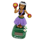 Maxbell Maxbell Solar Powered Dancing Hawaii Girl Swing Figure Joke Toy Home Car Decor #F