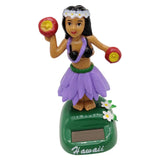 Maxbell Maxbell Solar Powered Dancing Hawaii Girl Swing Figure Joke Toy Home Car Decor #F