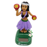 Maxbell Maxbell Solar Powered Dancing Hawaii Girl Swing Figure Joke Toy Home Car Decor #F