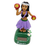 Maxbell Maxbell Solar Powered Dancing Hawaii Girl Swing Figure Joke Toy Home Car Decor #F