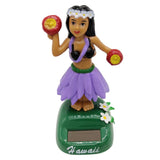 Maxbell Maxbell Solar Powered Dancing Hawaii Girl Swing Figure Joke Toy Home Car Decor #F