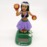 Maxbell Maxbell Solar Powered Dancing Hawaii Girl Swing Figure Joke Toy Home Car Decor #F