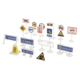 Maxbell 18 pieces Kids Block Street Traffic Signs Kid Children's Educational Toy for Traffic Knowledge Learning Car & Train Scenery Playset Gift #F - Aladdin Shoppers