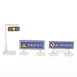 Maxbell 18 pieces Kids Block Street Traffic Signs Kid Children's Educational Toy for Traffic Knowledge Learning Car & Train Scenery Playset Gift #D - Aladdin Shoppers