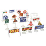 Maxbell 18 pieces Kids Block Street Traffic Signs Kid Children's Educational Toy for Traffic Knowledge Learning Car & Train Playset Gift #A - Aladdin Shoppers