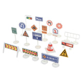 Maxbell 18 pieces Kids Block Street Traffic Signs Kid Children's Educational Toy for Traffic Knowledge Learning Car & Train Playset Gift #A - Aladdin Shoppers