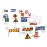 Maxbell 18 pieces Kids Block Street Traffic Signs Kid Children's Educational Toy for Traffic Knowledge Learning Car & Train Playset Gift #A - Aladdin Shoppers