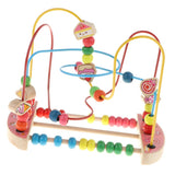 Maxbell Maxbell Bead Maze Roller Coaster Wooden Educational Circle Toy for Toddler Candy