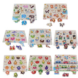 Maxbell Wooden Peg Jigsaw Puzzle Kids Preschool Educational Toy Gift Traffic