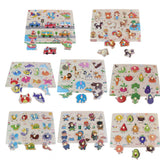 Maxbell Wooden Peg Jigsaw Puzzle Kids Preschool Educational Toy Gift Traffic