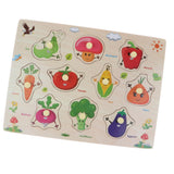 2 Piece Wooden Peg Jigsaw Puzzle Kids Preschool Educational Toy Gift 04